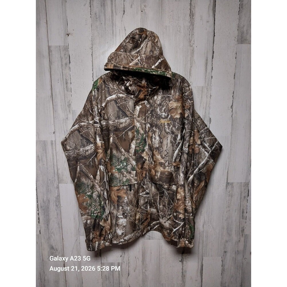 Gamhide Camo Hunting Jacket Large Hooded Realtree Edge